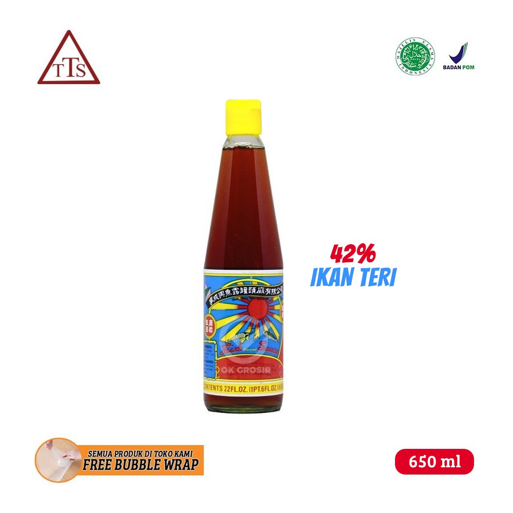 

Kecap Ikan Matahari Halal 42% / TTS Fish Sauce / Fish Gravy (650 ml)