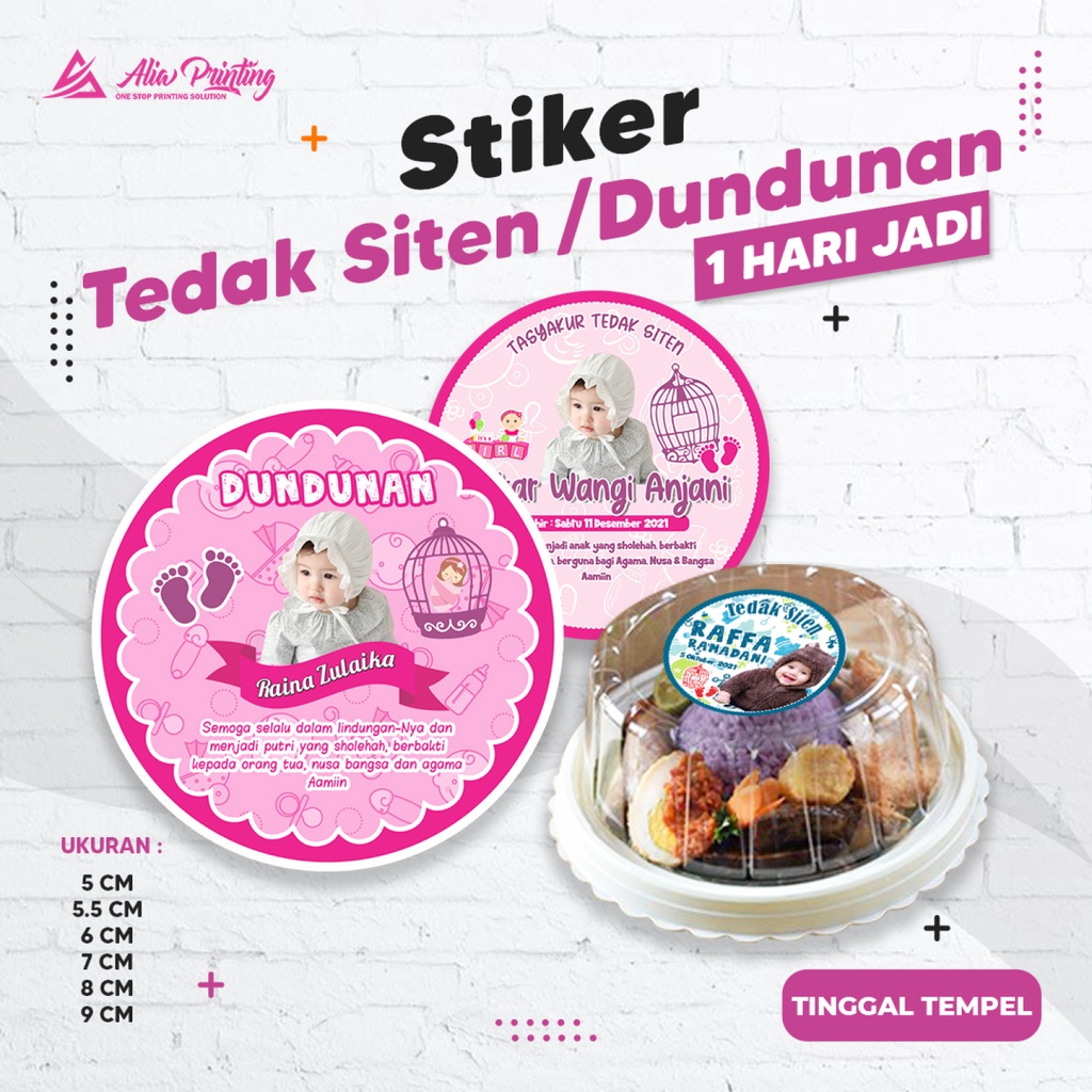 

Stiker Tedak Siten / Aqiqah Kelahiran Bentuk Bulat Ukuran 10 cm