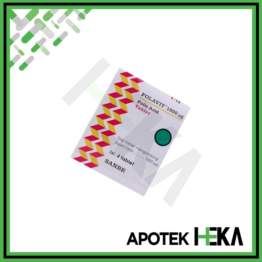 Folavit 1000 mcg Strip isi 4 Tablet - Asam Folat (SEMARANG)