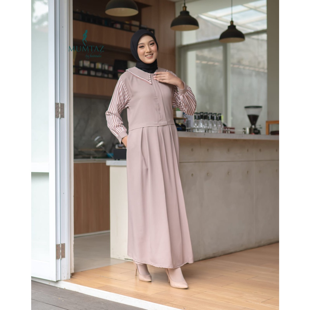 Gamis ASHANTI MECCA VIOLA MUMTAZ TERBARU OVERALL LOOKS KOREAN STYLE itycrepe shakila polka salur kotak remaja muslim seragaman komunitas