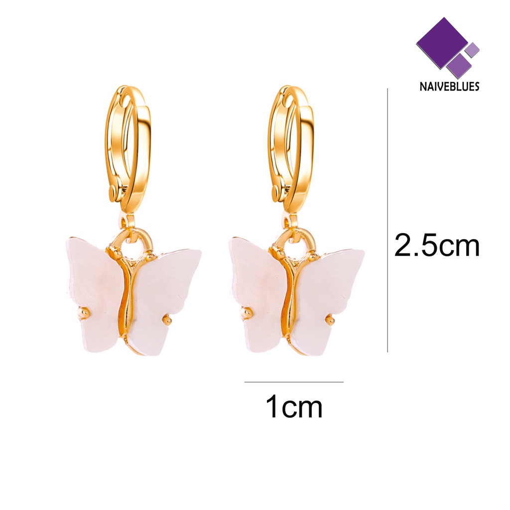 1 Pasang Anting Bentuk Hewan Bahan Akrilik Warna Cerah Untuk Wanita