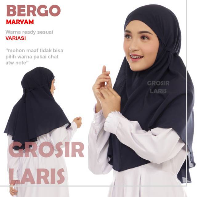 ( L- BM 1)Bergo Maryam Diamond Stretch