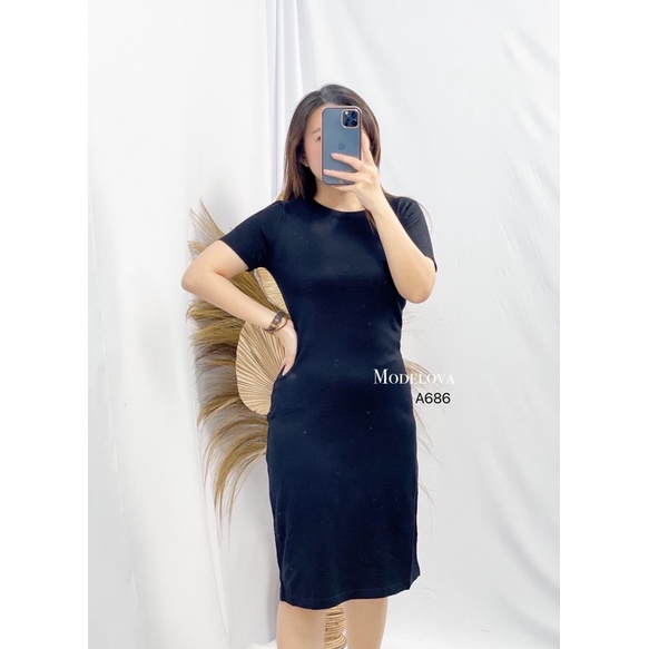 MDLV ~ A686 GALILEA KNIT BODYCON // DRESS RAJUT CASUAL CEWEK // FASHION IMPORT WANITA