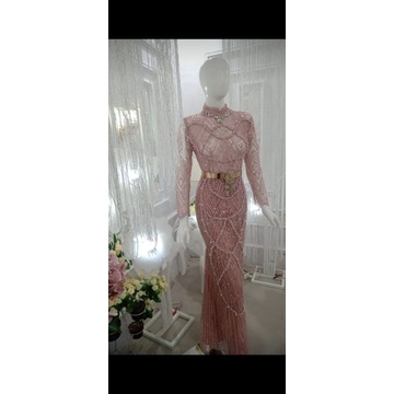 GAUN PENGANTIN ROSE GOLD MURAH