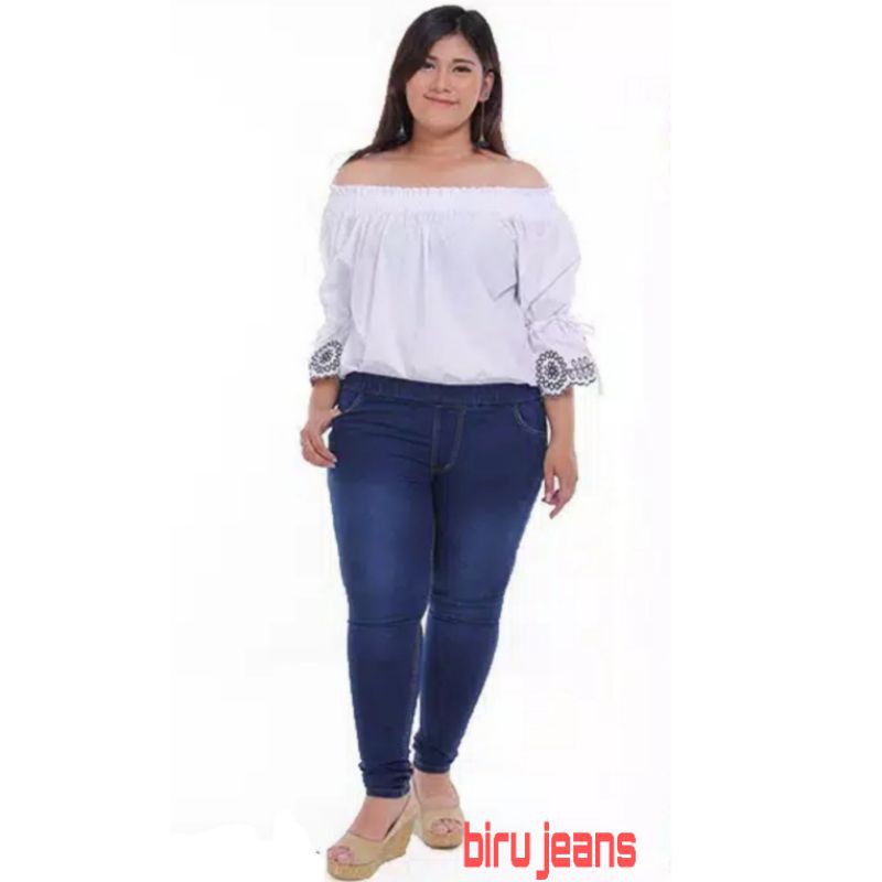 (27-42) Celana Jeans super jumbo wanita | jegging jeans murah | jeans wanita jumbo | legging jumbo