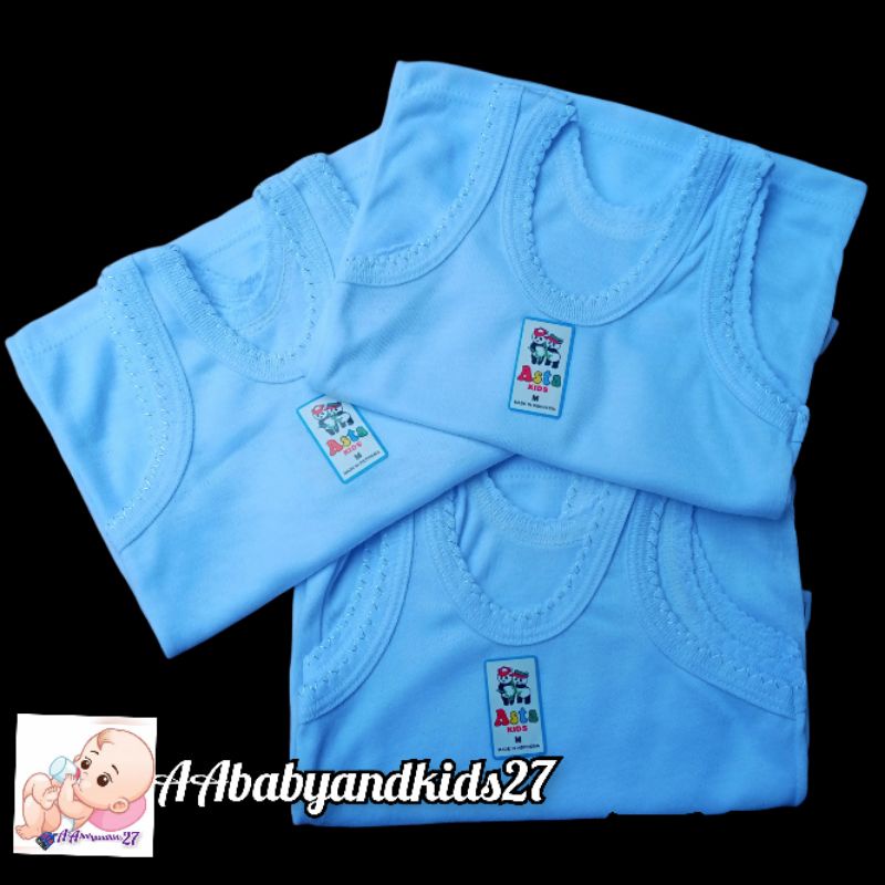 ASTA KIDS 6PC SINGLET BAYI DASAR PUTIH MURAH BERKUALITAS UKURAN S M L XL SNI HIGHT QUALITY