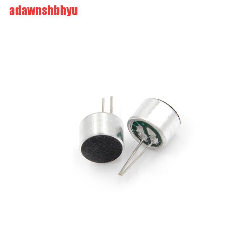 10pcs Kapsul Mic Elektrik Mini Dengan 2 Pin