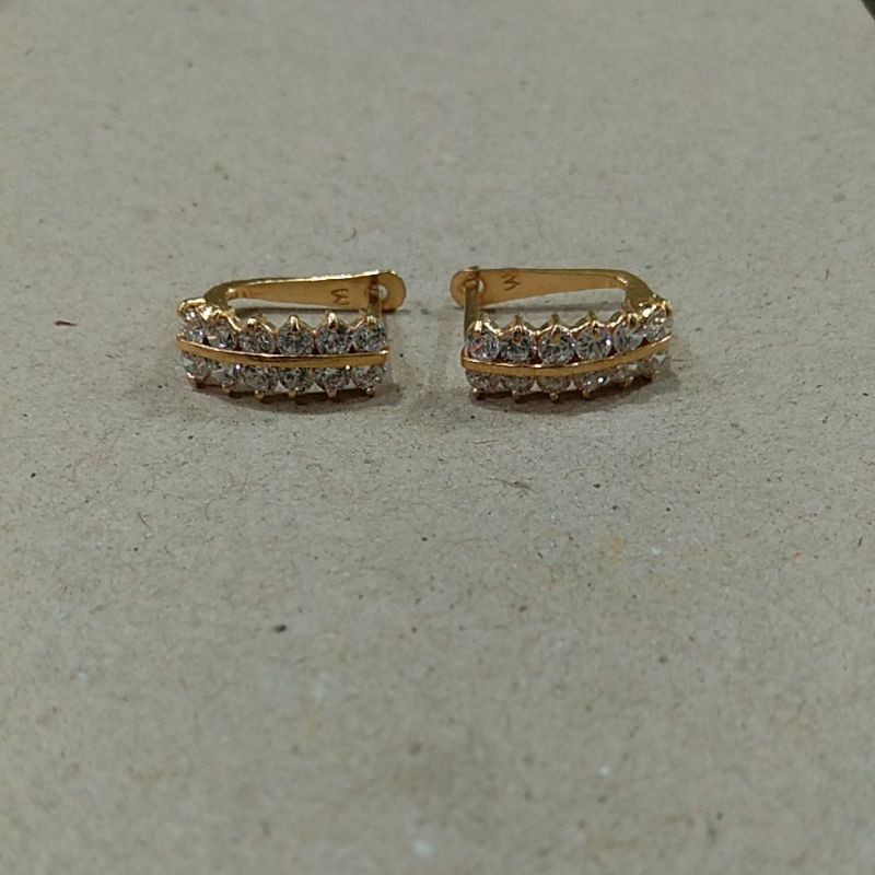 anting jepit 2 baris 2 gram emas muda
