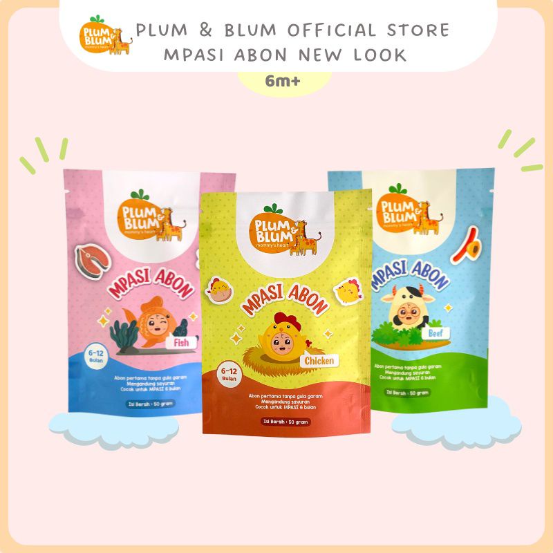 Plum &amp; Blum Mpasi Abon/Abon Baby 6+m 50gr