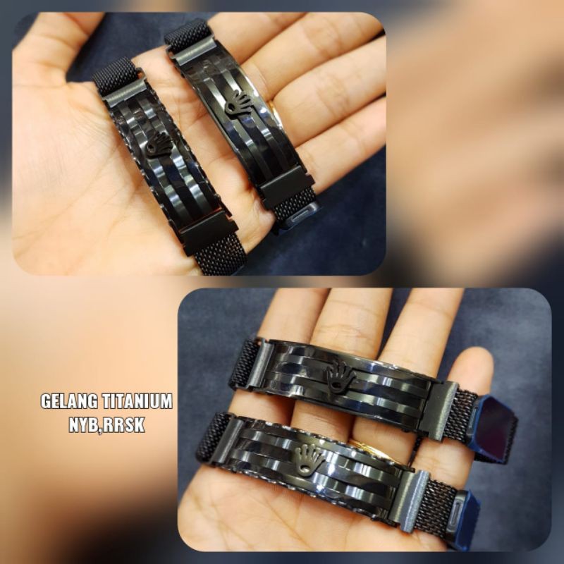 Gelang titanium asli,tidak luntur, bisa dipake mandi