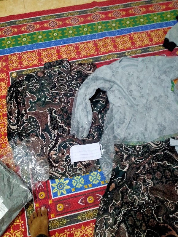 (premium Series &limited Stok) Batik Couple Azura Wou Batik Gamis Tille Brokat Kebaya Modern-bs106