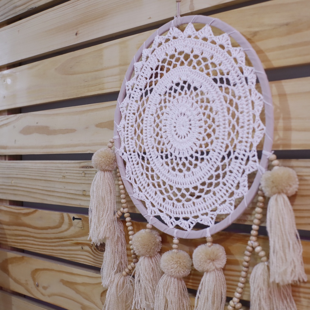 Kamilastorindo Dream Catcher D 32CM Wall Hanging Tali Rajut Cantik Elegant Dekorasi Rumah Boho Estetik KHD
