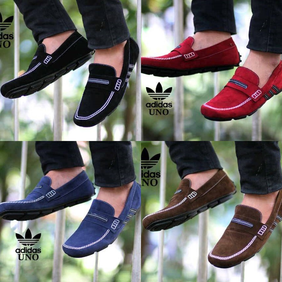 Sepatu Pria Slop Adidas UNO Sepatu Slip On pria Casual Santai Moccasin