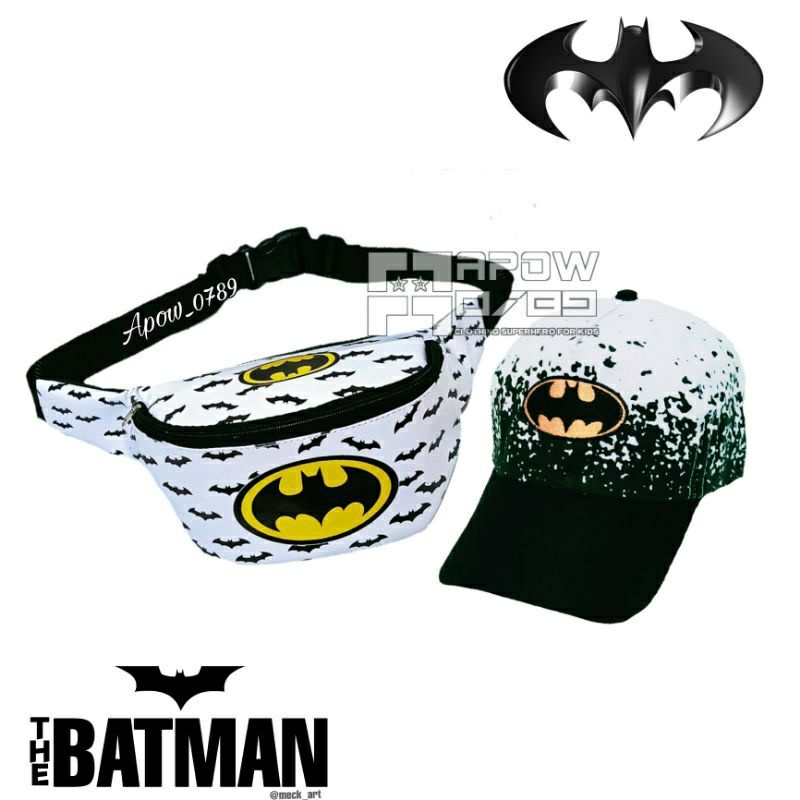 Original Batman tas SLempang anak usia 2-10tahun Waistbag anak laki-laki