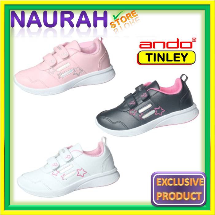 SEPATU ANAK ANDO TINLEY &amp; LILY FLY VELCRO KARAKTER ORIGINAL PEREKAT KUALITAS IMPORT SEKOLAH TK SD