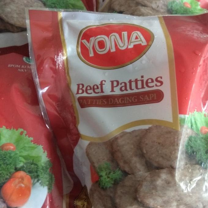 

MAKANAN BEKU / BEEF PATTIES YONA 500GR NON COD
