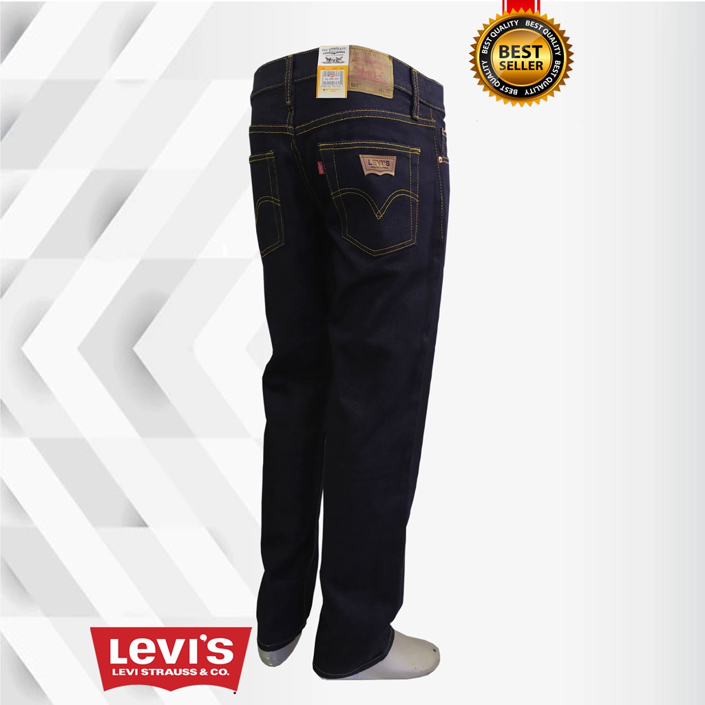 CELANA PANJANG JEANS STANDAR ATAU REGULER PRIA  MODEL KAKI LURUS BAHAN JEANS