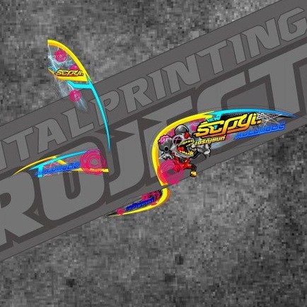 (cod) SCOOPY bayak warna stiker striping list motor HONDA SCOOPY 005 Racing SCOOPY