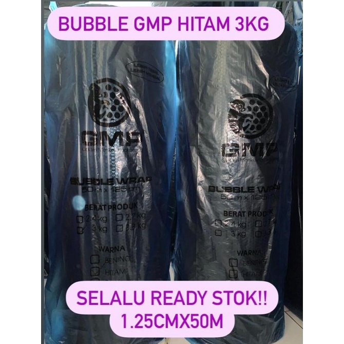 

Bubblewrap hitam merk GMP 1.25cm x50 m