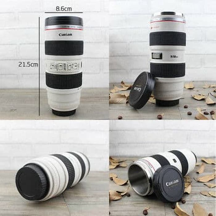pjds405s Putih Mug Canon Ef 70-200 Termos Cup Botol Gelas Unik Lensa Kamera Yt79Ituhrt6