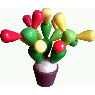 Mainan Edukatif / Edukasi Anak - Balok Kayu Nobie Pohon Kaktus Warna