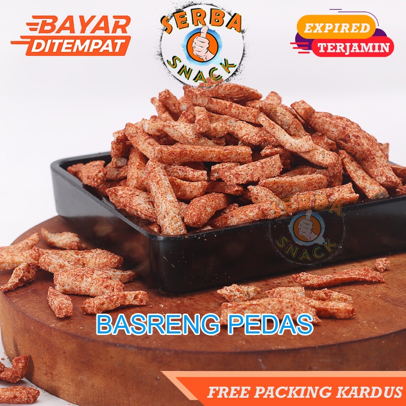 

Makanan Ringan Stik Basreng Pedas Asin Gurih 250 gram Snack Kiloan Termurah