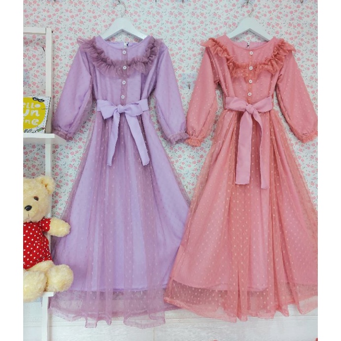 GAMIS TUTU RUFFLE LILAC / GAMIS TUTU ANAK / GAMIS TILLEDOT ANAK