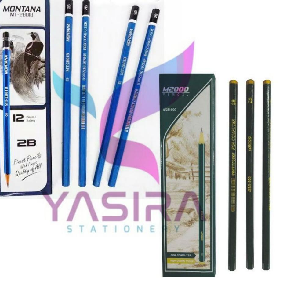 

ㄺ ( 70 Gram ) SELUSIN 12 PCS Pensil 2B M2000 / Montana ら