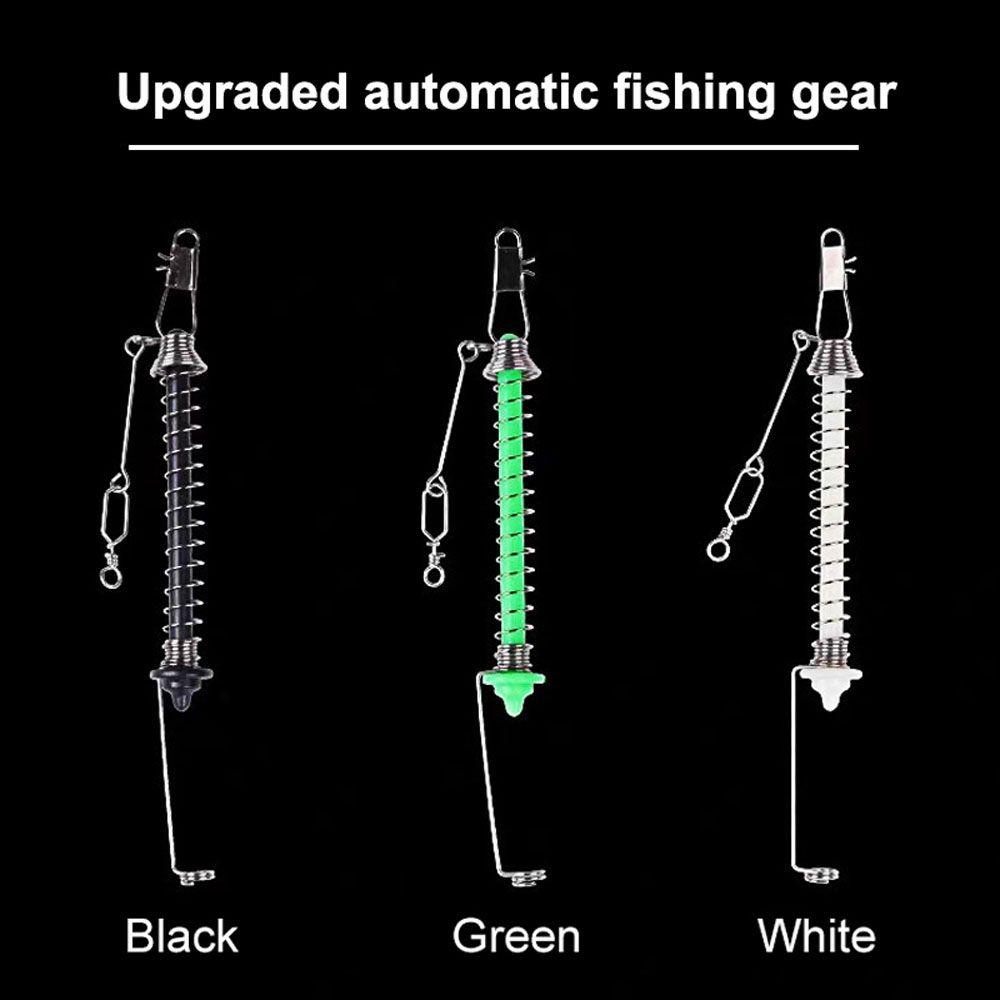 Agustina Pengait Pancing Otomatis Tackle Barang Stainless Steel Spring Fish Lure Aksesoris