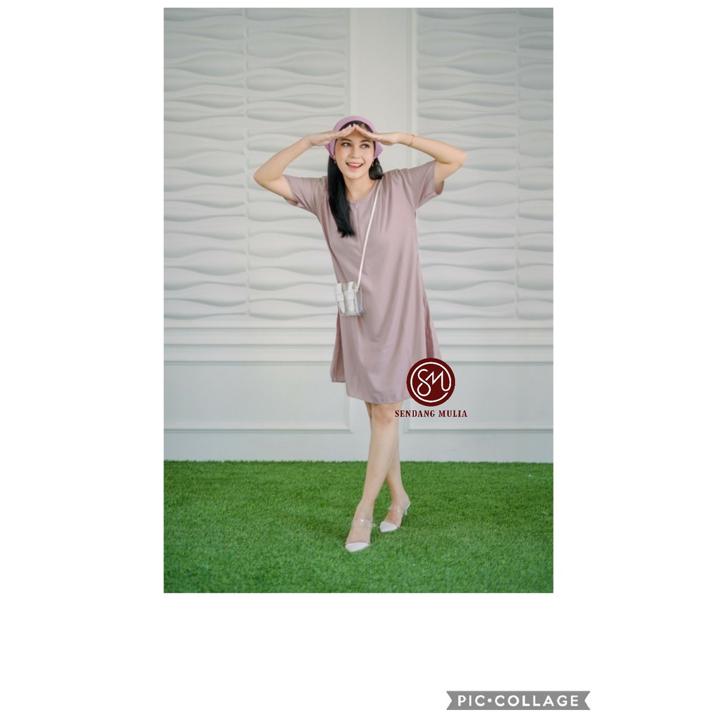 Bahira Daster Dress wanita / Daster Busui wanita / Dress Busui polos wanita