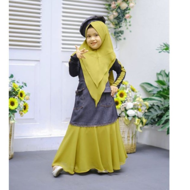 Princes Mermaid Gamis Anak Denim by Viendra