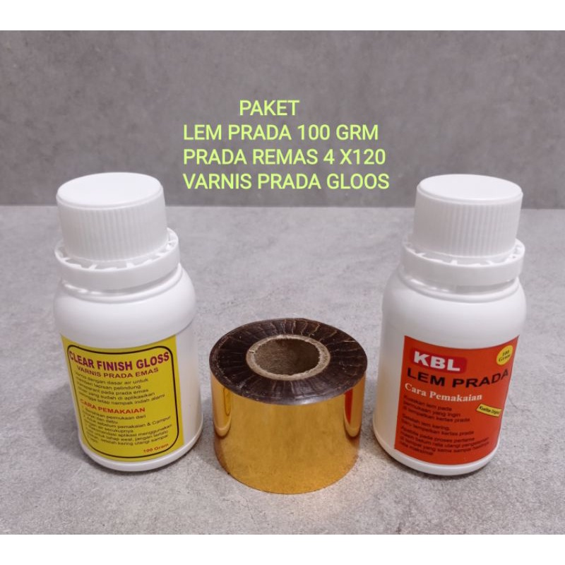 

PROMO lem prada 100 gr + prada emas 4 x120 + varnis 100 gr