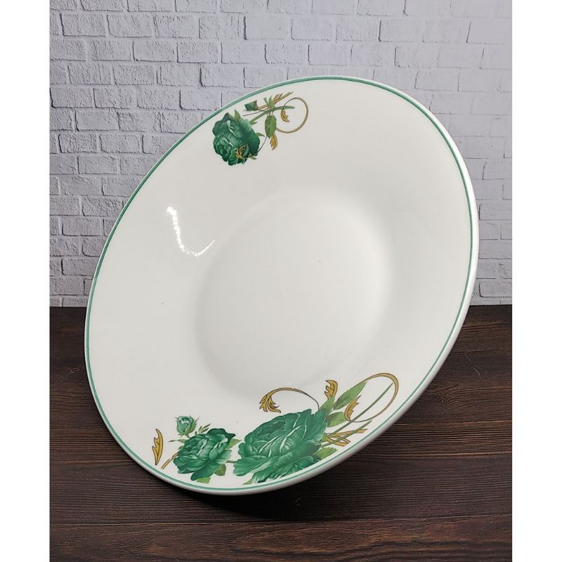 PIRING MAKAN HOTEL MOTIF BUNGA 6 PCS PIRING KERAMIK BELING TEBAL