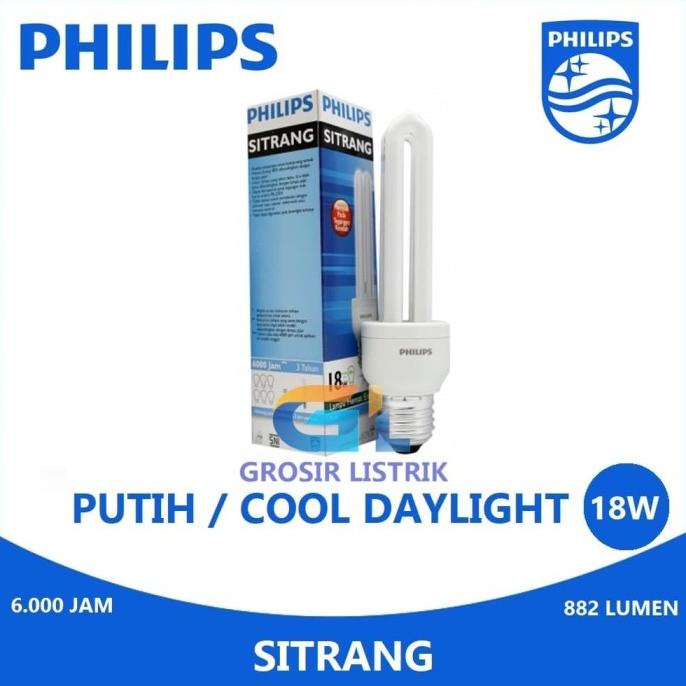 >*>*>*>*] Lampu Philips Sitrang 18W Putih Cool Daylight Jari 18 Watt W Grosir