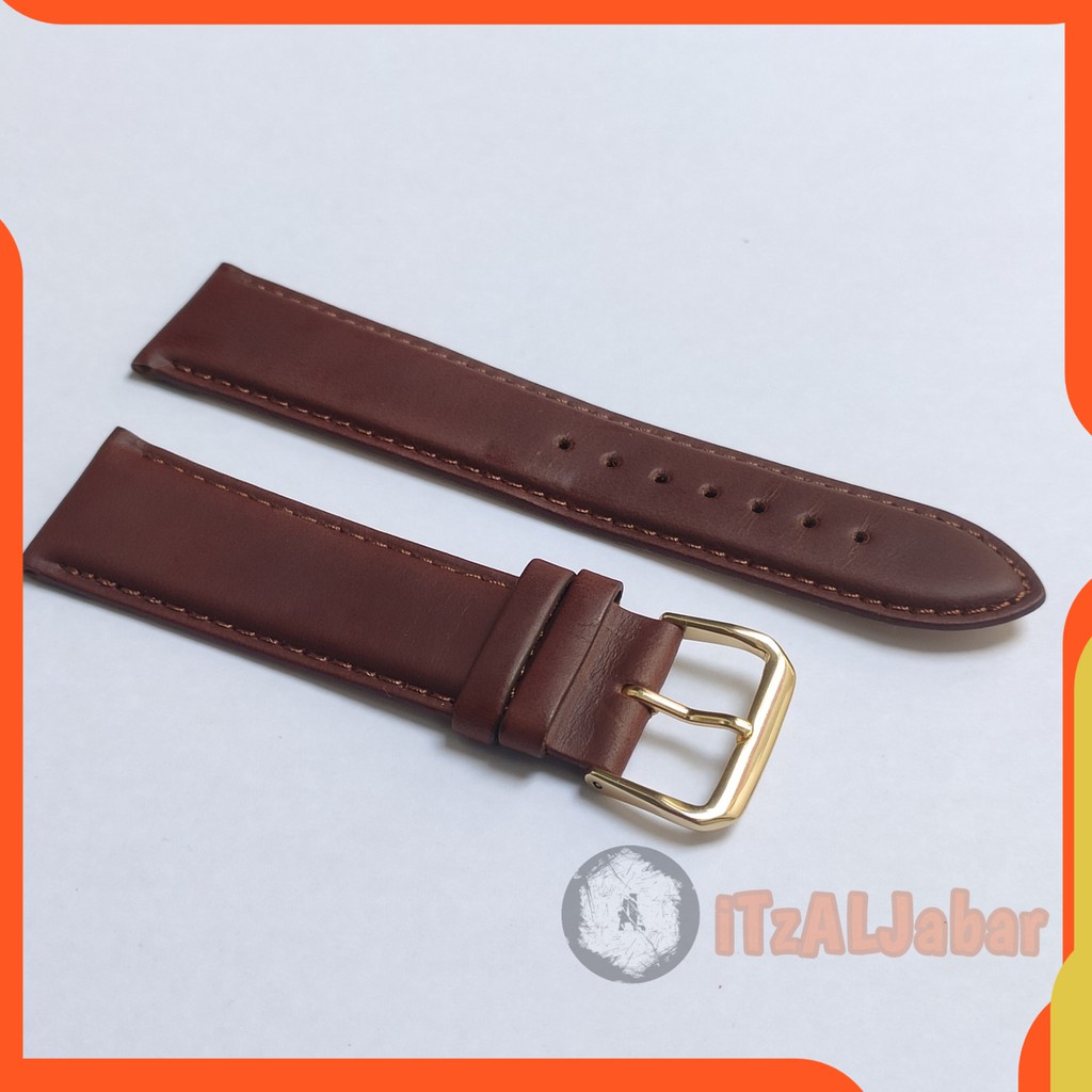 Tali jam tangan Kulit Leather strap 20mm 22mm 24mm Coklat tua GT