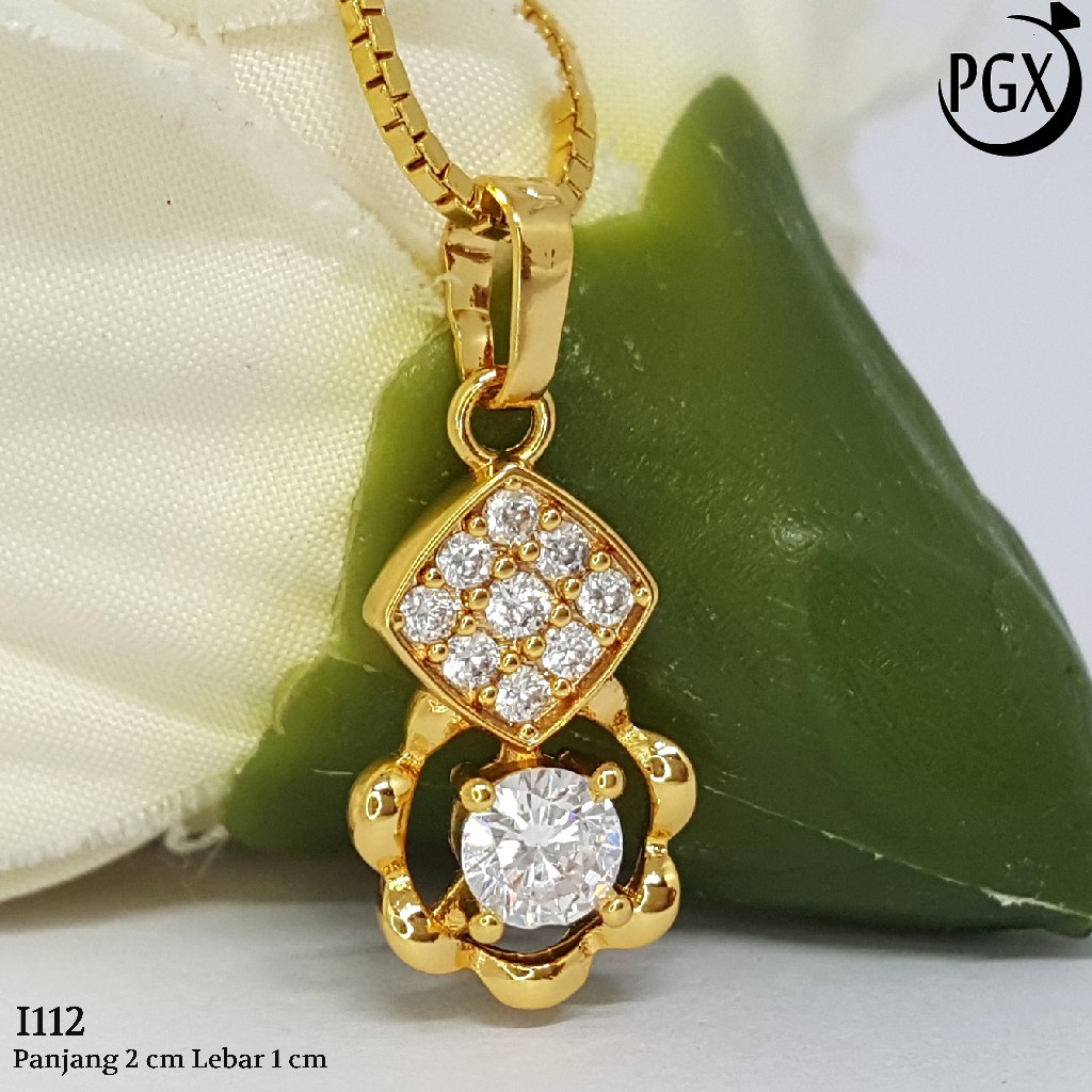 PGX Liontin Kalung Xuping Wanita Perhiasan Lapis Emas Aksesoris Fashion - I112