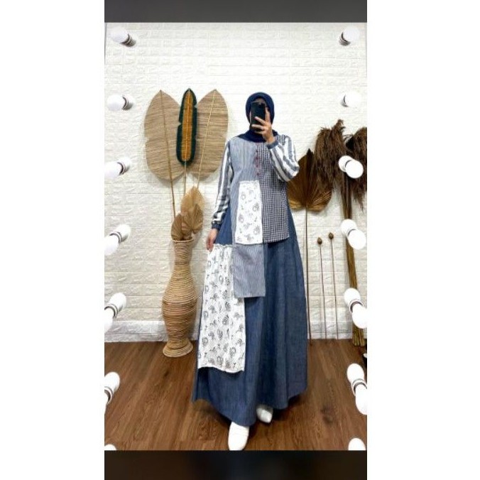 GAMIS KATUN KOMBINASI SYAINA BY S-MUT