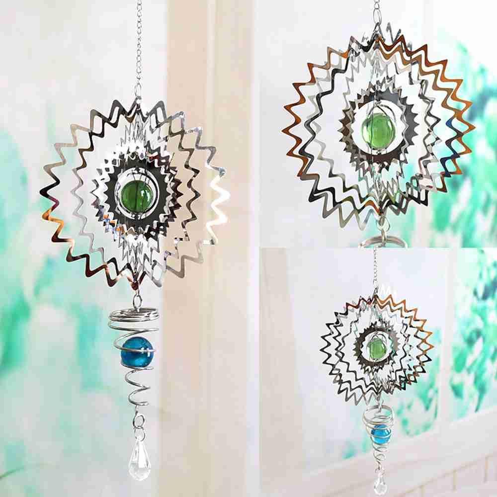 R-bunga Angin Spinner Dekorasi Halaman 3D Dekorasi Taman Wind Chime