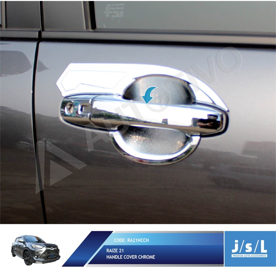 Paket Cover Handle dan Outer Handle Toyota Raize 2021 Chrome