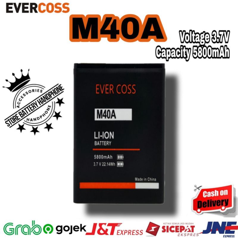 Battery Baterai Batrai Batre Evercoss M40A