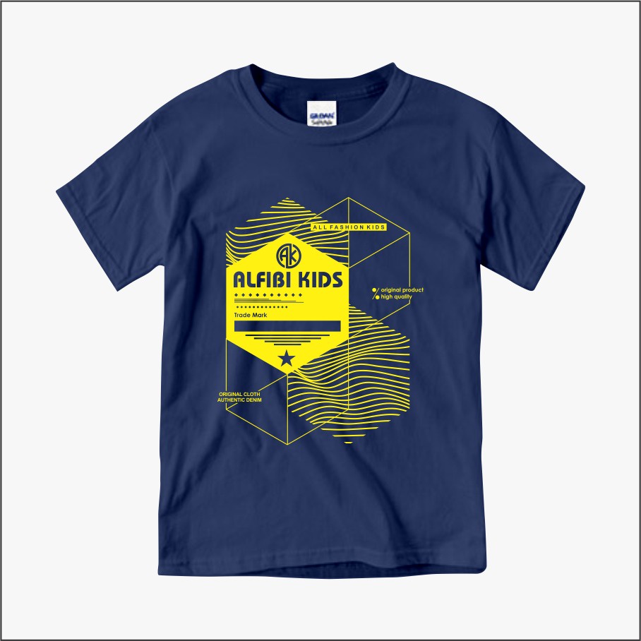 ALFIBI KIDS - Kaos Anak HEXAGON - Baju Anak Laki Laki - Baju Kaos Anak Murah