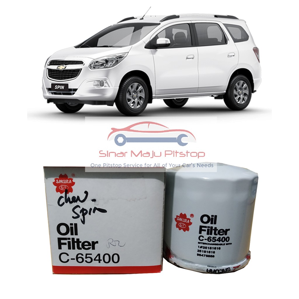 Filter Oli / Saringan Oli Mesin - Sakura C-65400 Mobil CHEVROLET SPIN 1.5 L & CHEVY SPARK ORIGINAL