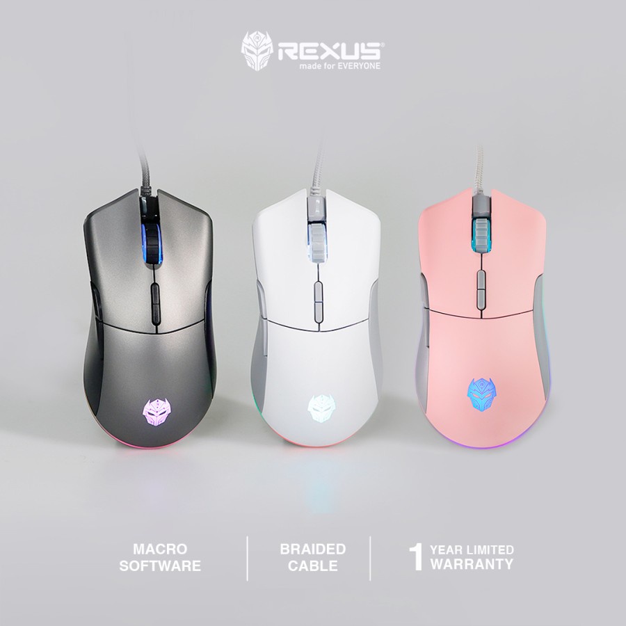 Rexus Mouse Gaming Xierra X15 PINK