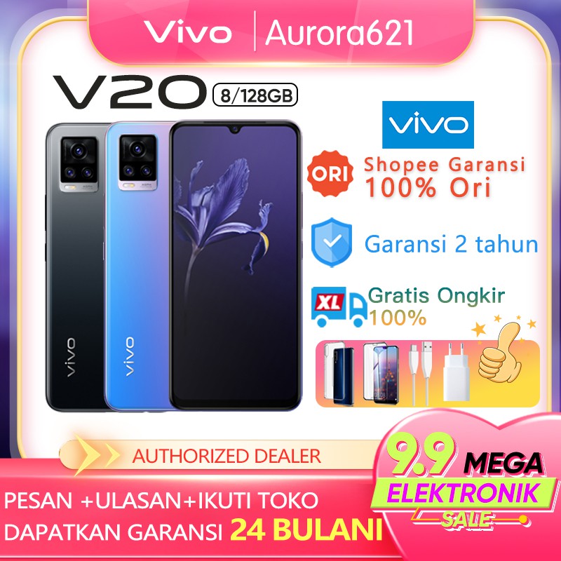 VIVO V20 2021 RAM 8GB ROM 128GB GARANSI RESMI 1 tahun | Shopee Indonesia