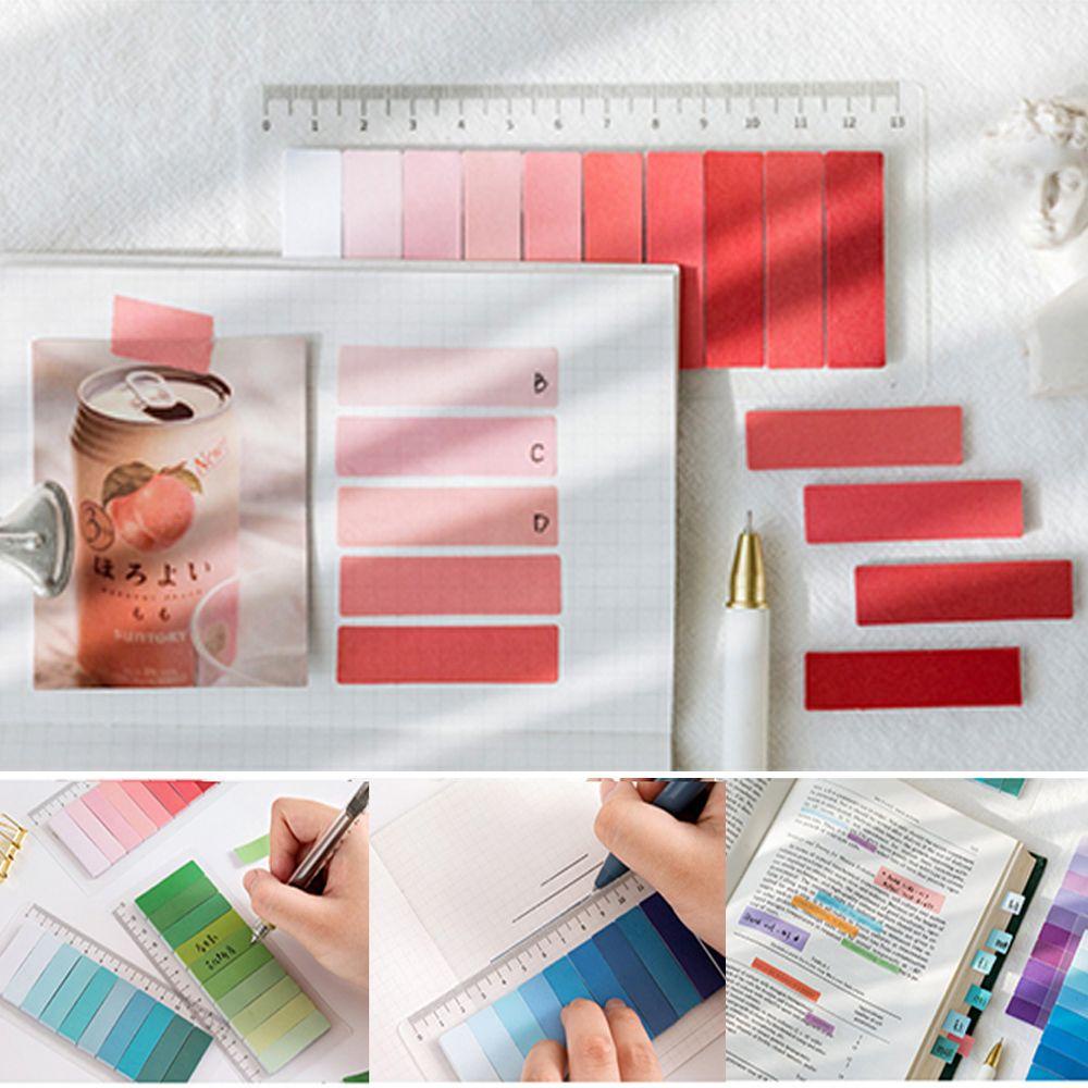 Lanfy Warna Pelangi Sticky Notes Portable Perekat Diri Alat Tulis Stiker Kantor Sekolah Catatan Pesan Bendera Tab Planner Sticker To Do List