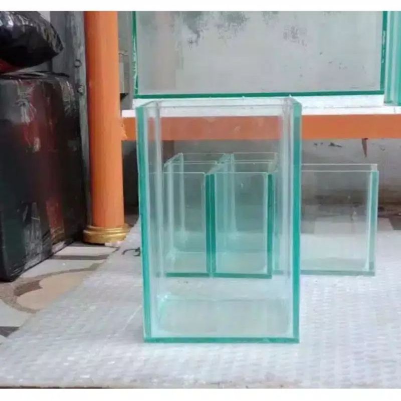 Soliter 12x12x20 Soliter Ikan Cupang Gupy Aquarium Mini Aquascape Ikan Hias Soliter Daun Ketapang