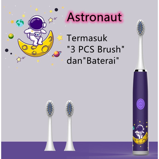 OKK Sikat Gigi Elektrik Electric Toothbrush Waterproof Sikat Gosok Gigi Elektrik Anak dan Dewasa Pola Kartun Sikat Gigi Listrik