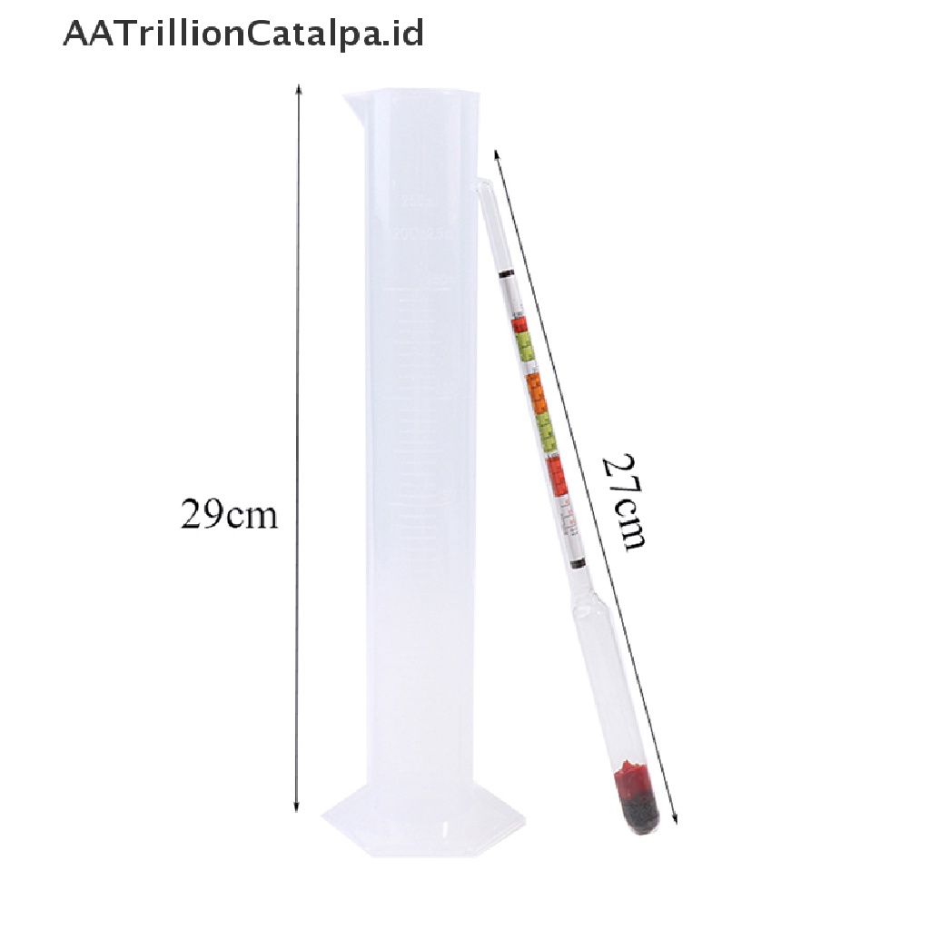 Aatrillioncatalpa 3 Pcs / set Alat Ukur Kadar Alkohol / Anggur / Bir Untuk Rumah