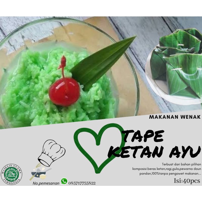 Jual Tape ketan hijau, Makanan tradisional, Jajanan Shopee Indonesia