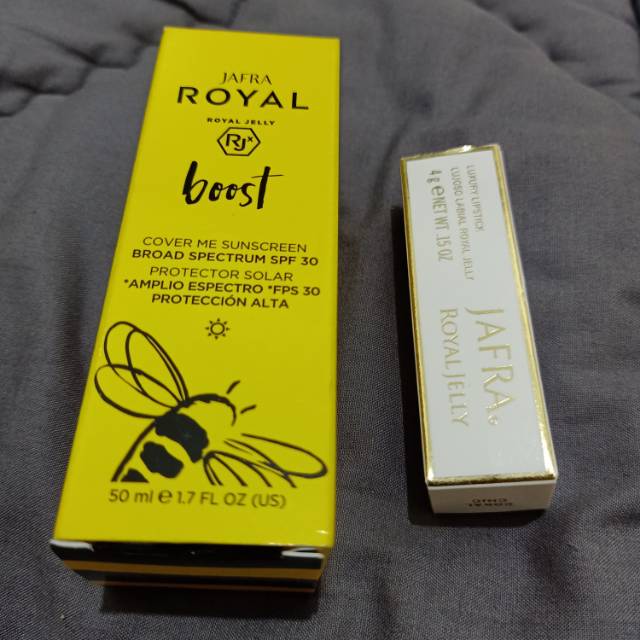 FREE lipstik royal jelly New Original 100%JAFRA boost sunscreen SPF 30 normal/brminyak/kmbinasi 50ML